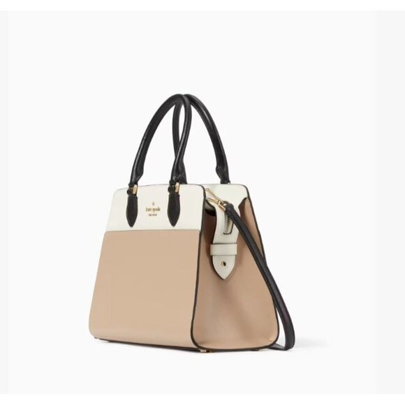 Kate Spade Womens Hazelnut Leather Madison Zip Medium Satchel Handbag New - Picture 4 of 9